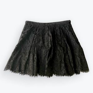 Pleated Black Lace Skirt Size Medium/8 Forever 21
